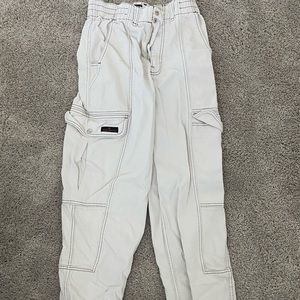 Urban Outfiters white/cream cargo pants